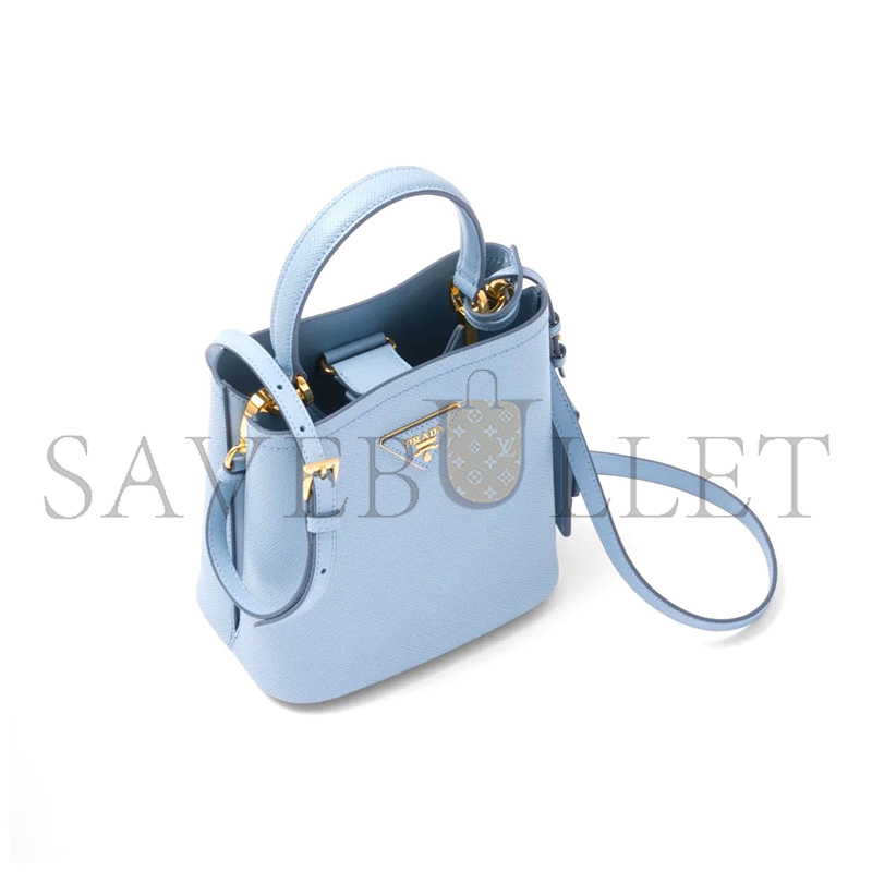 Pra*a panier saffiano leather medium bag 1ba212 (22.5*21.5*13cm)